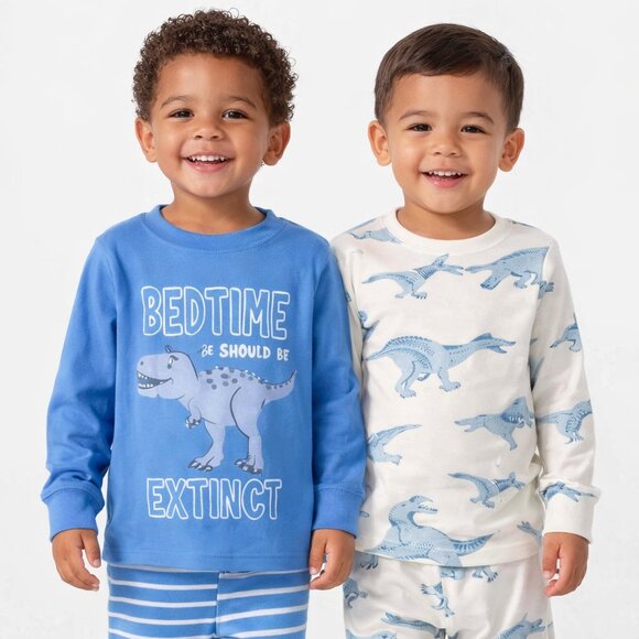 NWT Carter’s Baby Toddler Boy Dinosaur Pajama Set of 2  Blue 24 Months - Picture 2 of 4